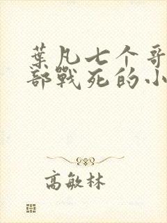 叶凡七个哥哥全部战死的小说名字是什么