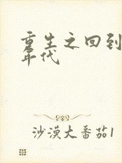 重生之回到80年代