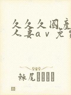 久久久国产精品人妻aⅴ免费