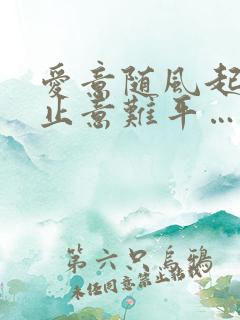 爱意随风起,风止意难平……