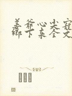 姜爷心尖宠她从乡下来全文阅读