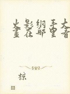 火影纲手大雷漫画在哪里看