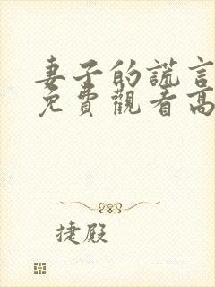 妻子的谎言短剧免费观看高清