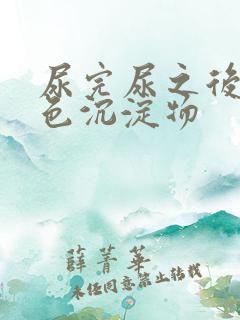 尿完尿之后有白色沉淀物