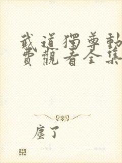 武道独尊动漫免费观看全集第二季