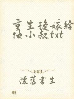 重生后嫁给男主他小叔txt