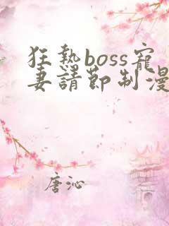 狂热boss宠妻请节制漫画免费