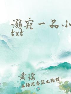 溺宠一品小狂妻txt