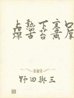 上热下寒口干舌燥舌苔黄厚