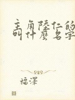 主角陆仁的小说叫什么名字