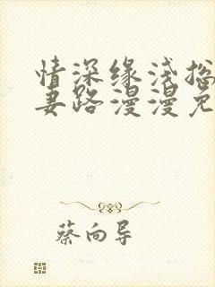 情深缘浅总裁追妻路漫漫免费阅读