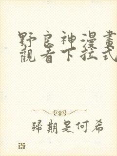 野良神漫画免费观看下拉式