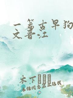 一篇古早狗血虐文晋江