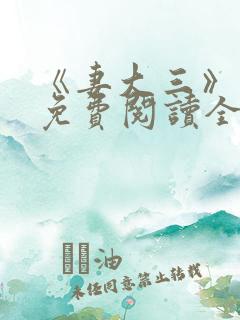 《妻大三》小说免费阅读全文