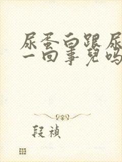 尿蛋白跟尿酸是一回事儿吗