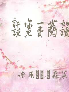 许你一世如初小说免费阅读全文