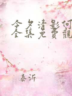 今夕清影何处寻全集免费观看