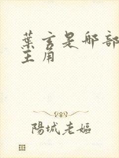 叶玄是哪部小说主角