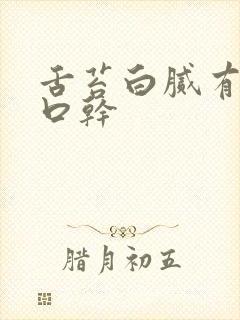 舌苔白腻有齿痕口干