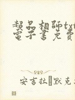 超品相师txt电子书免费下载