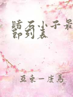 赌石小子最新章节列表