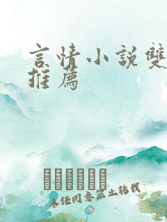 言情小说双男主推荐