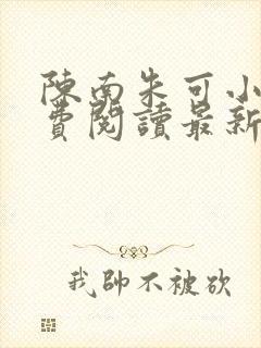 陈南朱可小说免费阅读最新章节