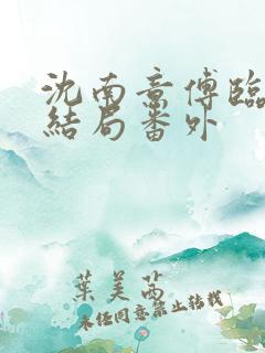 沈南意傅临洲大结局番外