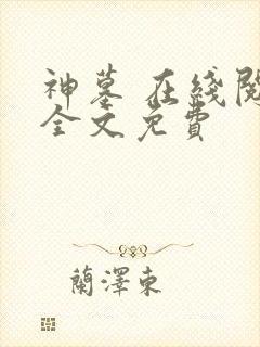 神墓 在线阅读全文免费