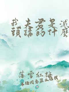 我夫君是灭世魔头讲的什么