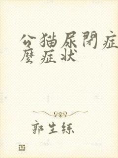 公猫尿闭症是什么症状