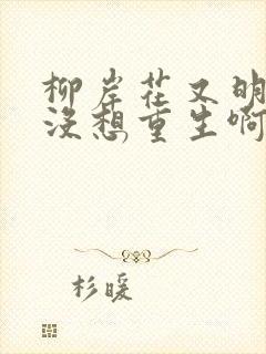 柳岸花又明我真没想重生啊