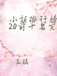 小说排行榜2020前十名完结篇