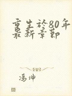重生于80年代最新章节