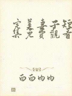 完美妻子短剧全集免费观看