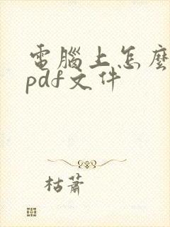 电脑上怎么打开pdf文件