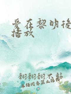 爱在黎明后短剧播放