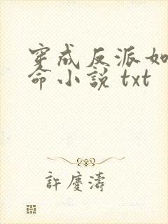 穿成反派如何活命小说 txt