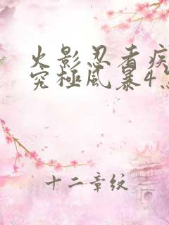 火影忍者疾风传究极风暴4怎么玩