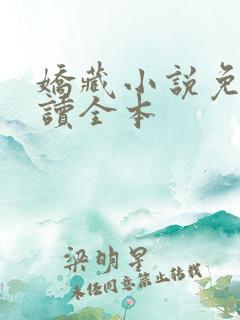 娇藏小说免费阅读全本