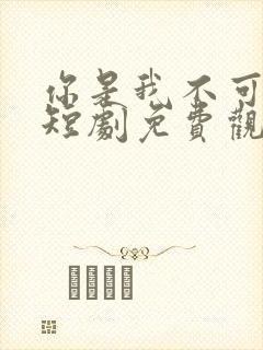 你是我不可言说短剧免费观看全集