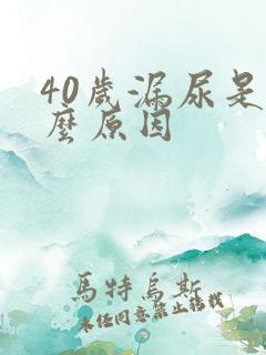 40岁漏尿是什么原因