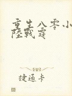 重生八零小军嫂陆战霆