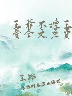 王爷不坏王妃不爱全文免费阅读
