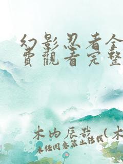 幻影忍者全集免费观看完整版