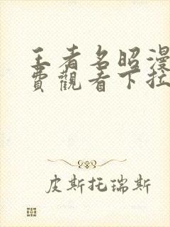 王者名昭漫画免费观看下拉式六漫画