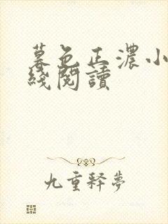 暮色正浓小说在线阅读