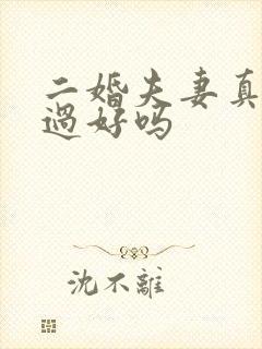 二婚夫妻真的能过好吗