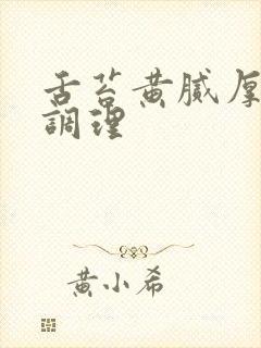 舌苔黄腻厚怎么调理