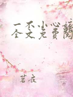 一不小心嫁总裁全文免费阅读